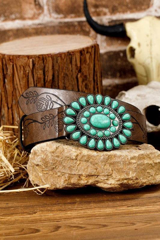 Western Gemstone Starburst Belt - 2