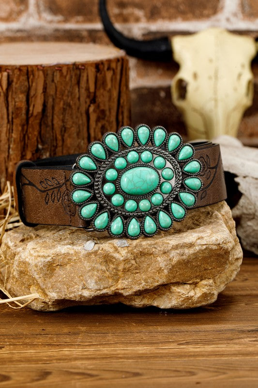 Western Gemstone Starburst Belt - 2