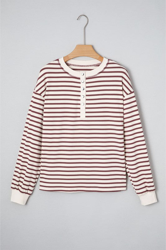 Snap Stripe Henley