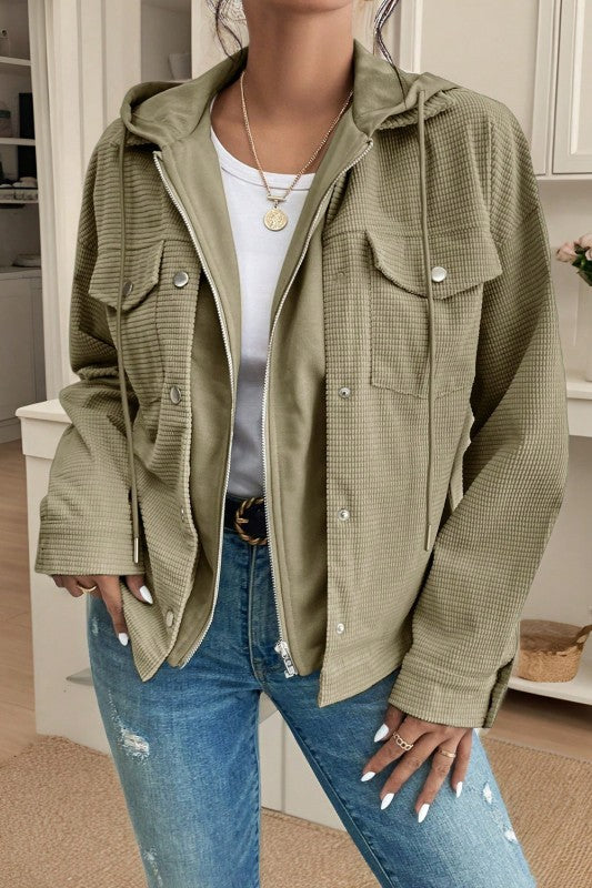 Contrast Textured Jacket