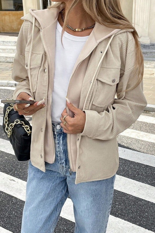 Contrast Textured Jacket