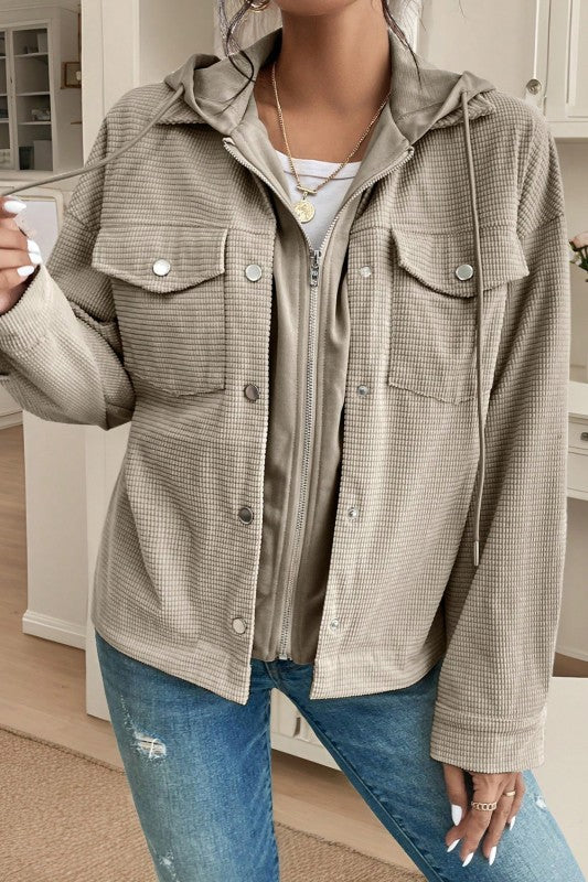 Contrast Textured Jacket