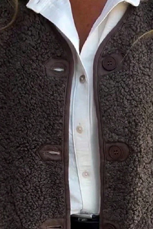 Chocolate Plush Teddy Vest