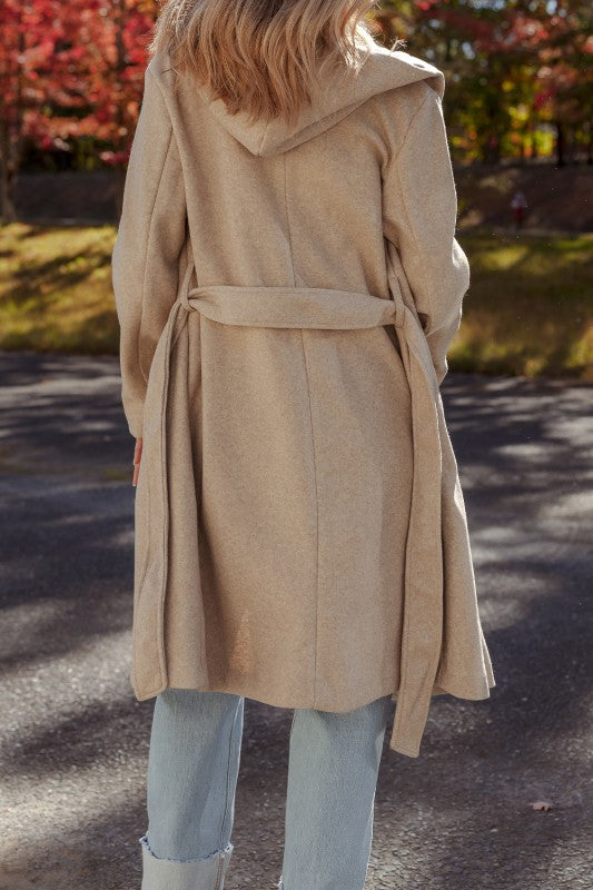 Khaki Double Breasted Overcoat