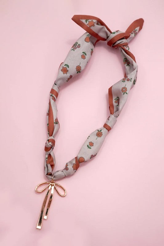 Skinny Ribbon Pendant Necklace