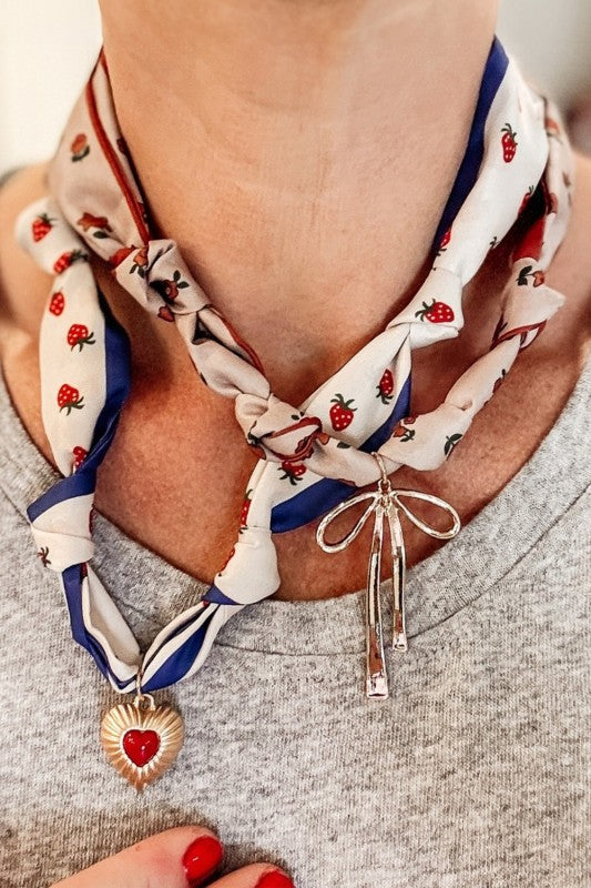 Skinny Ribbon Pendant Necklace