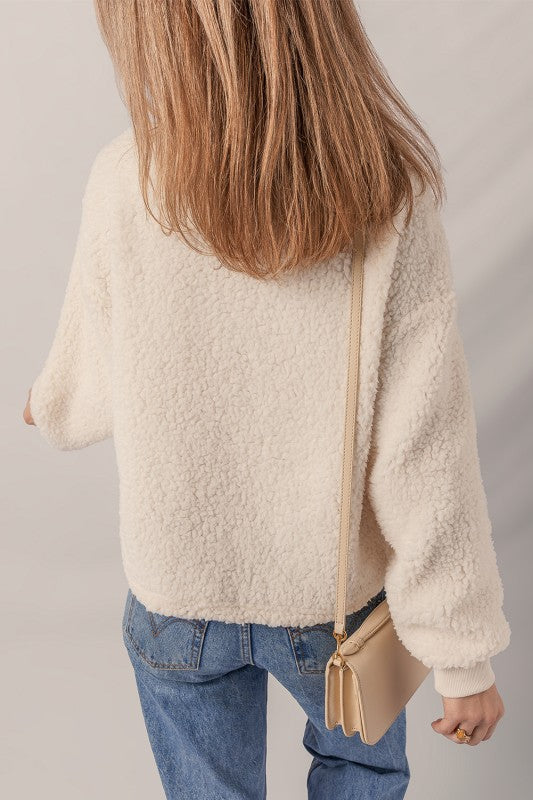 Merry Christmas Sherpa Pullover