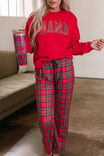 Mama Plaid Lounge Set