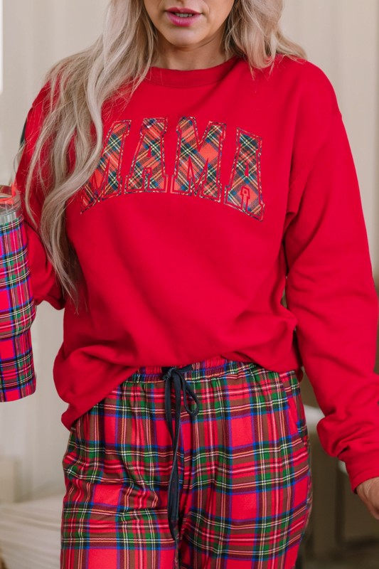 Mama Plaid Lounge Set