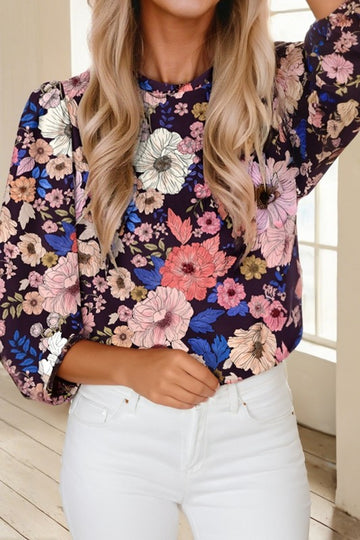 Floral Puff Sleeve Blouse