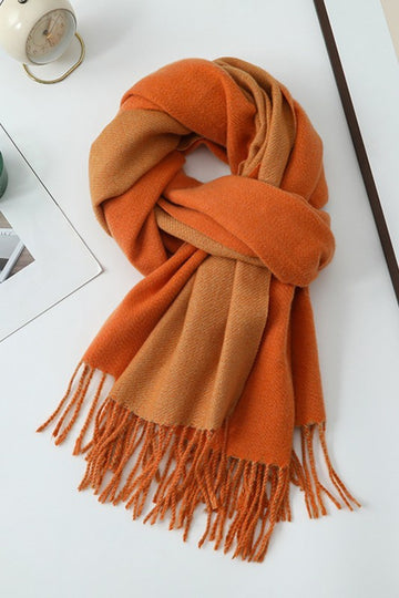 Two Tone Cashmere Feel Scarf