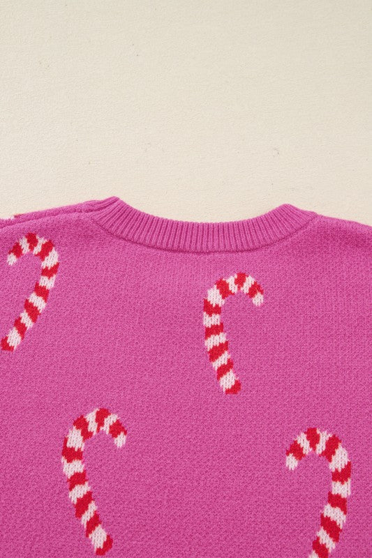 Candy Cane Knit Pullover