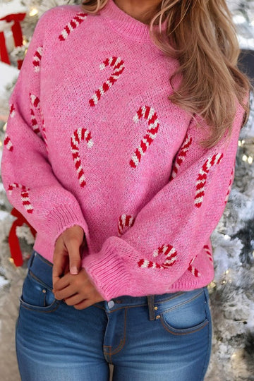 Candy Cane Knit Pullover