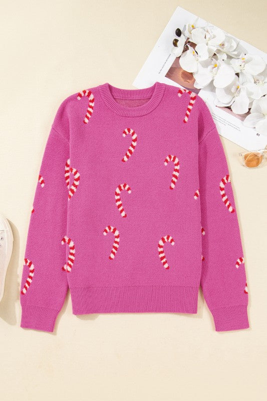Candy Cane Knit Pullover