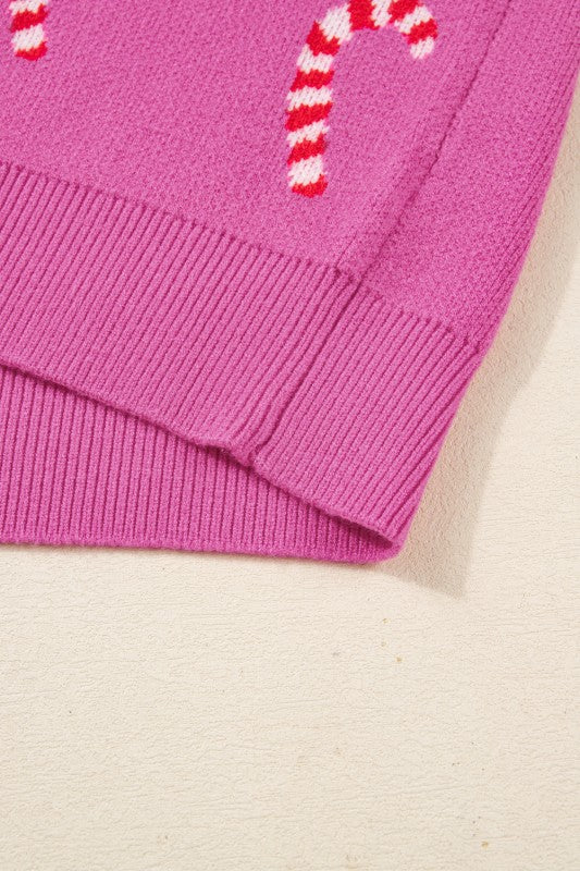 Candy Cane Knit Pullover
