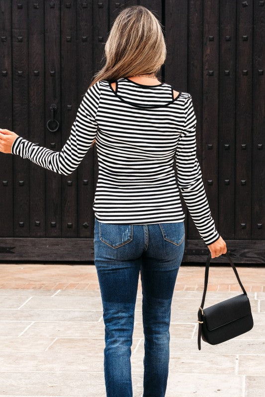 Double Layer Striped Top