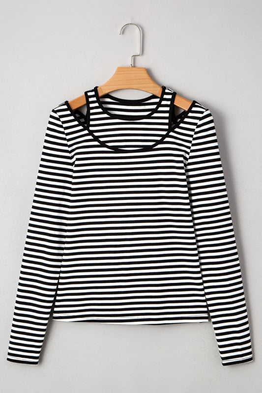 Double Layer Striped Top