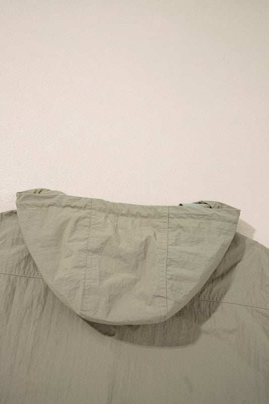 Olive Green Cropped Utility Jacket