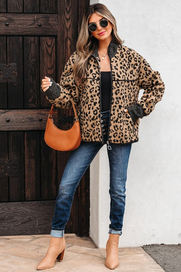 Leopard Fleece Jacket