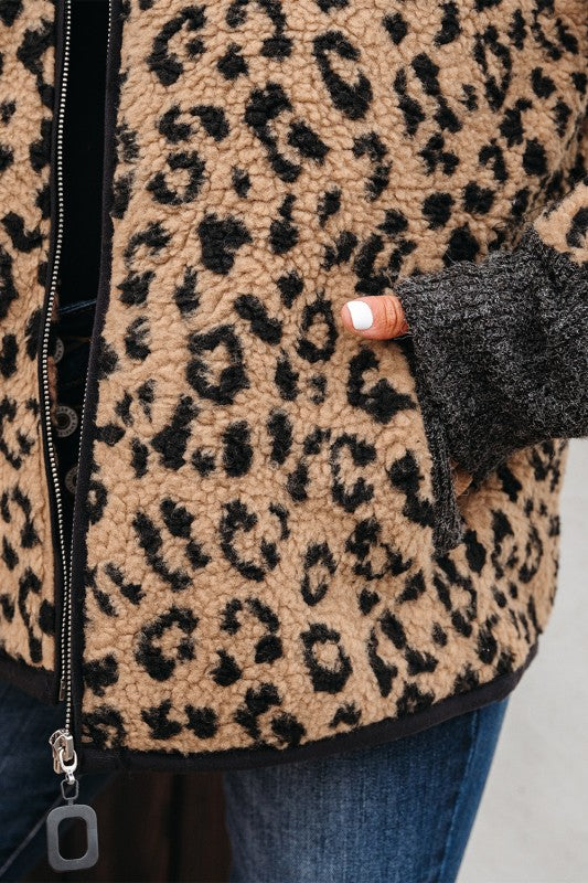 Leopard Fleece Jacket