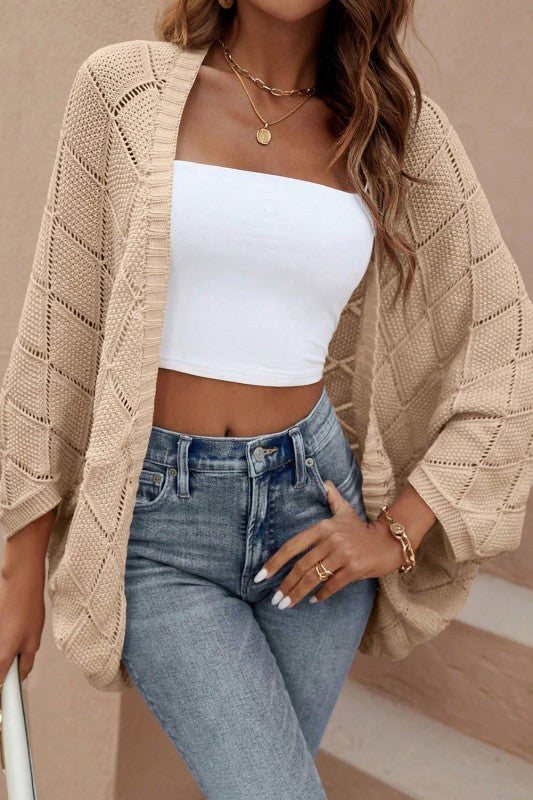Oversized Open Cardigan - 2