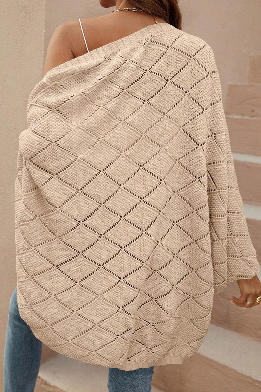 Oversized Open Cardigan - 2