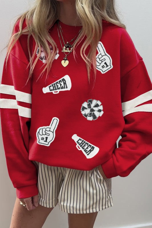 Varsity Sequin Game Day Pullover