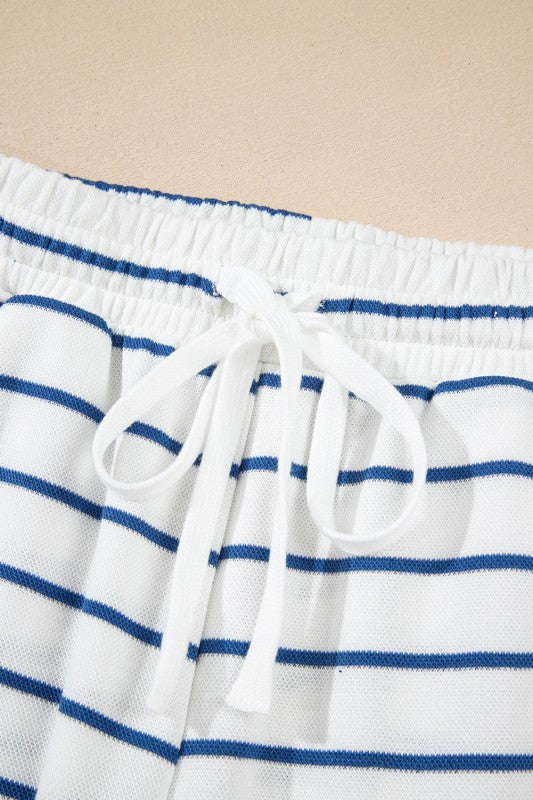 Blue Stripe Wide Leg Set