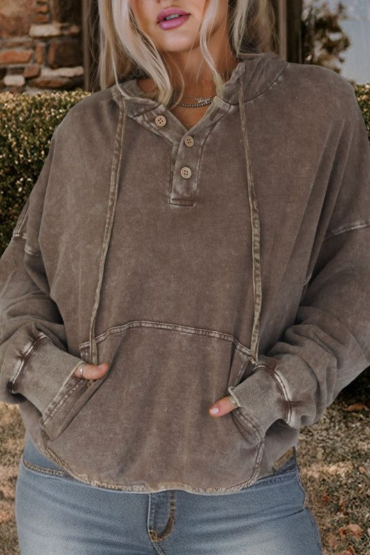 Mineral Wash Peace Hoodie