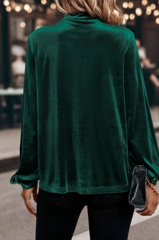 Side Keyhole Velvet Top - 2