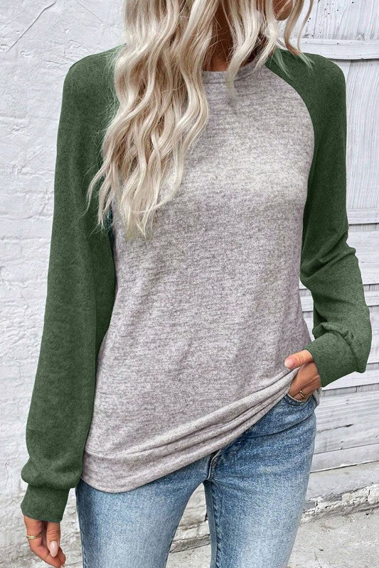 Color Block Raglan Tee - 2