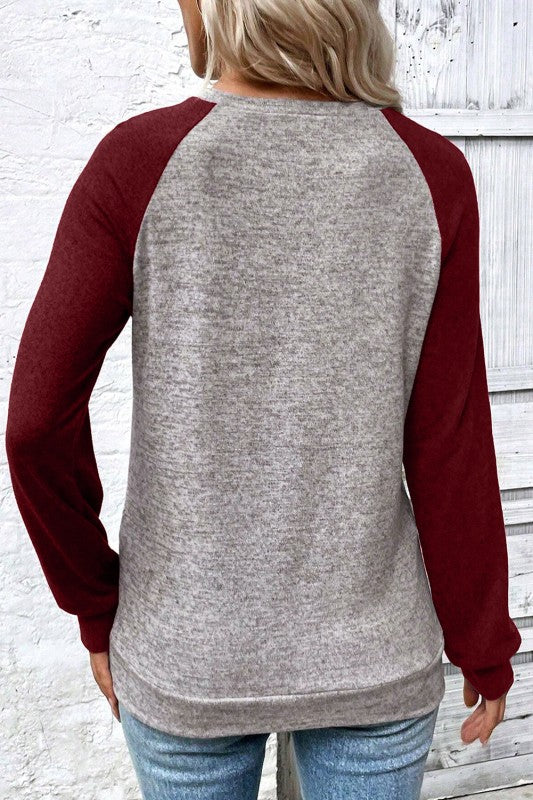 Color Block Raglan Tee - 2