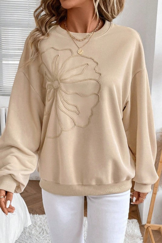 Corded Flower Pullover
