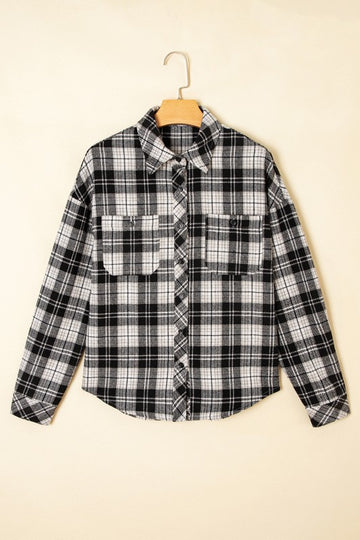 Black & White Plaid Button Down