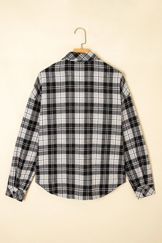 Black & White Plaid Button Down