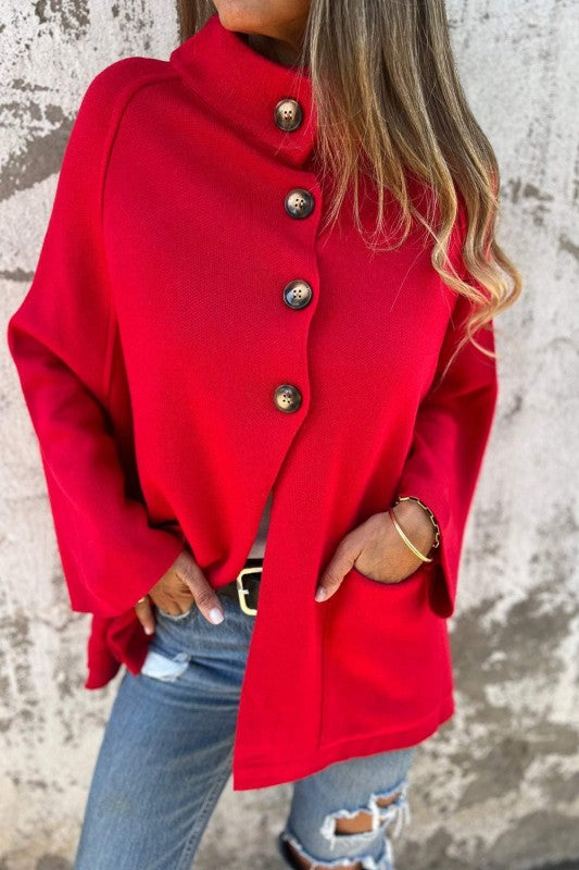 Collar Button Down Overcoat