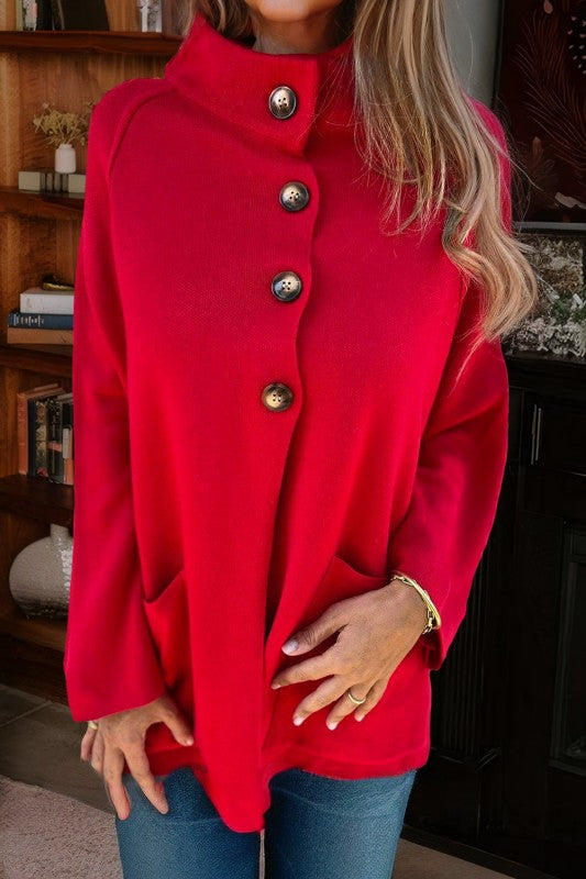 Collar Button Down Overcoat