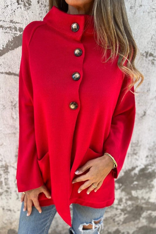 Collar Button Down Overcoat
