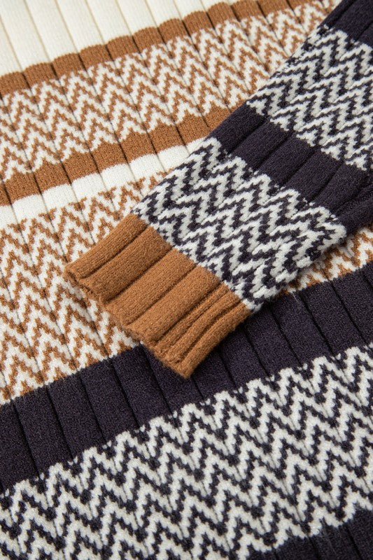 Mix Stripe Fall Ribbed Top