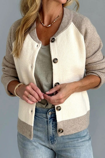 Casual Button Front Knit Cardigan - 2