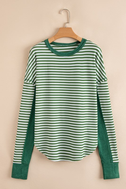Striped Thermal Knit Everyday Top - 2