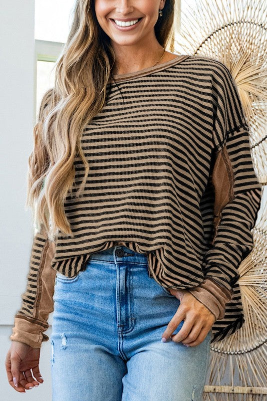 Striped Thermal Knit Everyday Top - 2