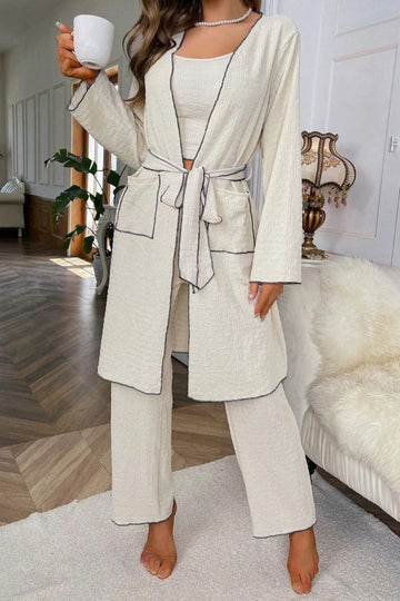Ivory & Trim Textured 3 PC. Set - 2