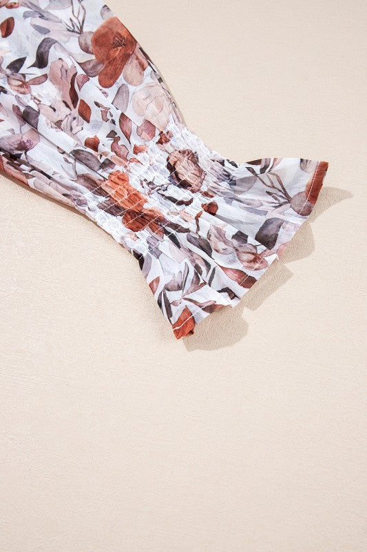 Sweetheart Neckline Floral Dress