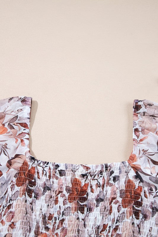 Sweetheart Neckline Floral Dress