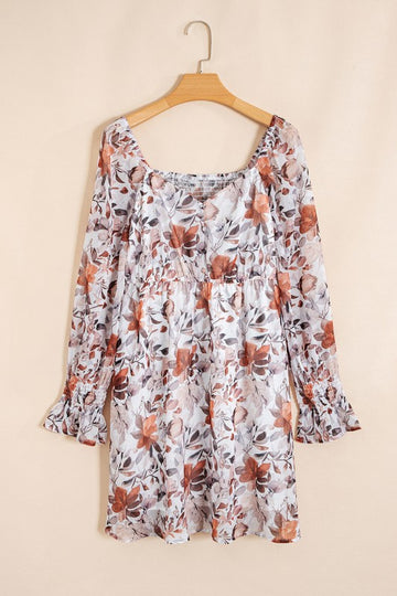 Sweetheart Neckline Floral Dress