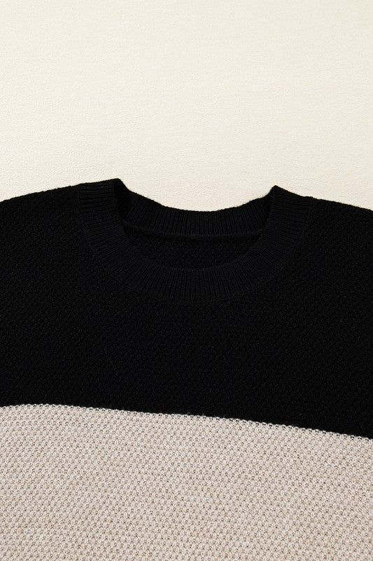 Knit Striped Sleeve Pullover - 2
