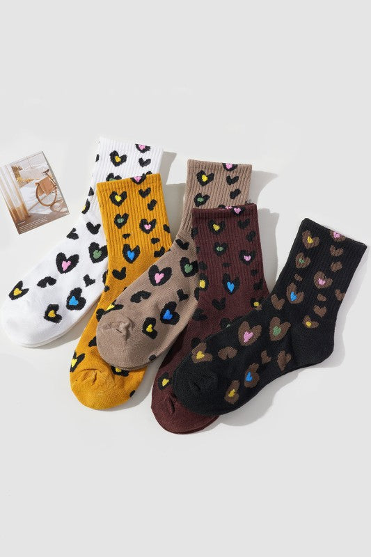 Colorful Leopard Socks