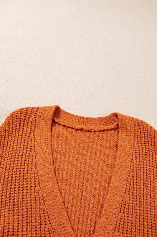 Pumpkin Knit Button Cardigan