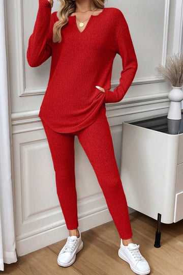 Ribbed Knit Legging Set - 2